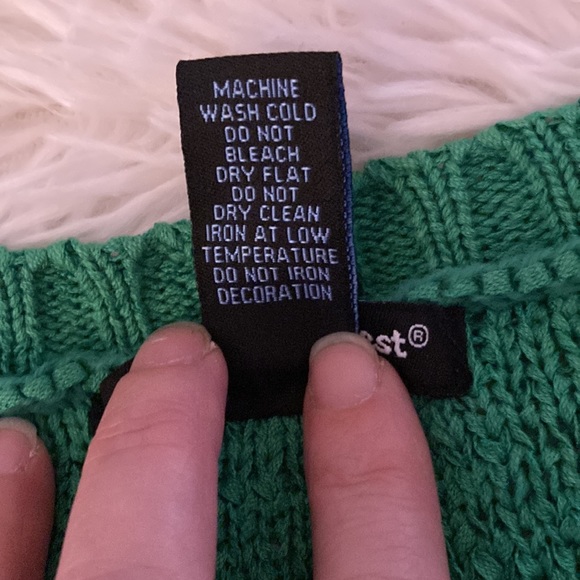 Saint Tropez West sz S green knit cardigan with top decorative button c… - Picture 6 of 13